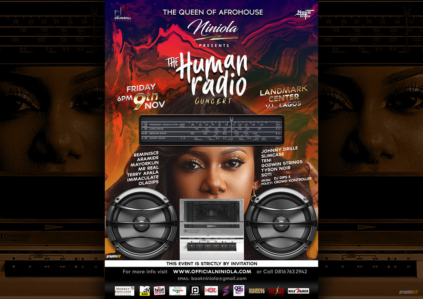 Niniola Presents The Human Radio Concert - Designed by Edesiri Ukiri - GRAPHIXED